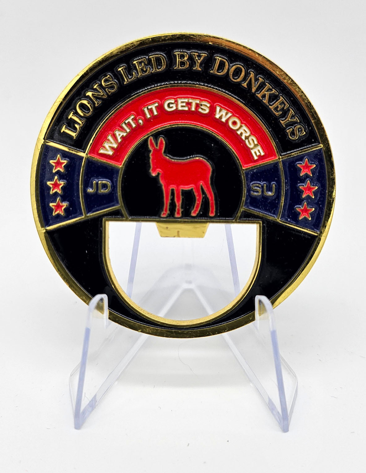 HOWD/LLBD challenge coin opener (two sided)