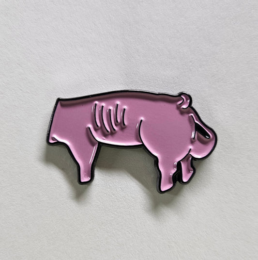 Pig Poop Pin (enamel pin)