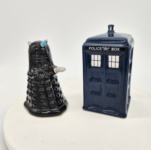 Dr Who salt and pepper shakers
