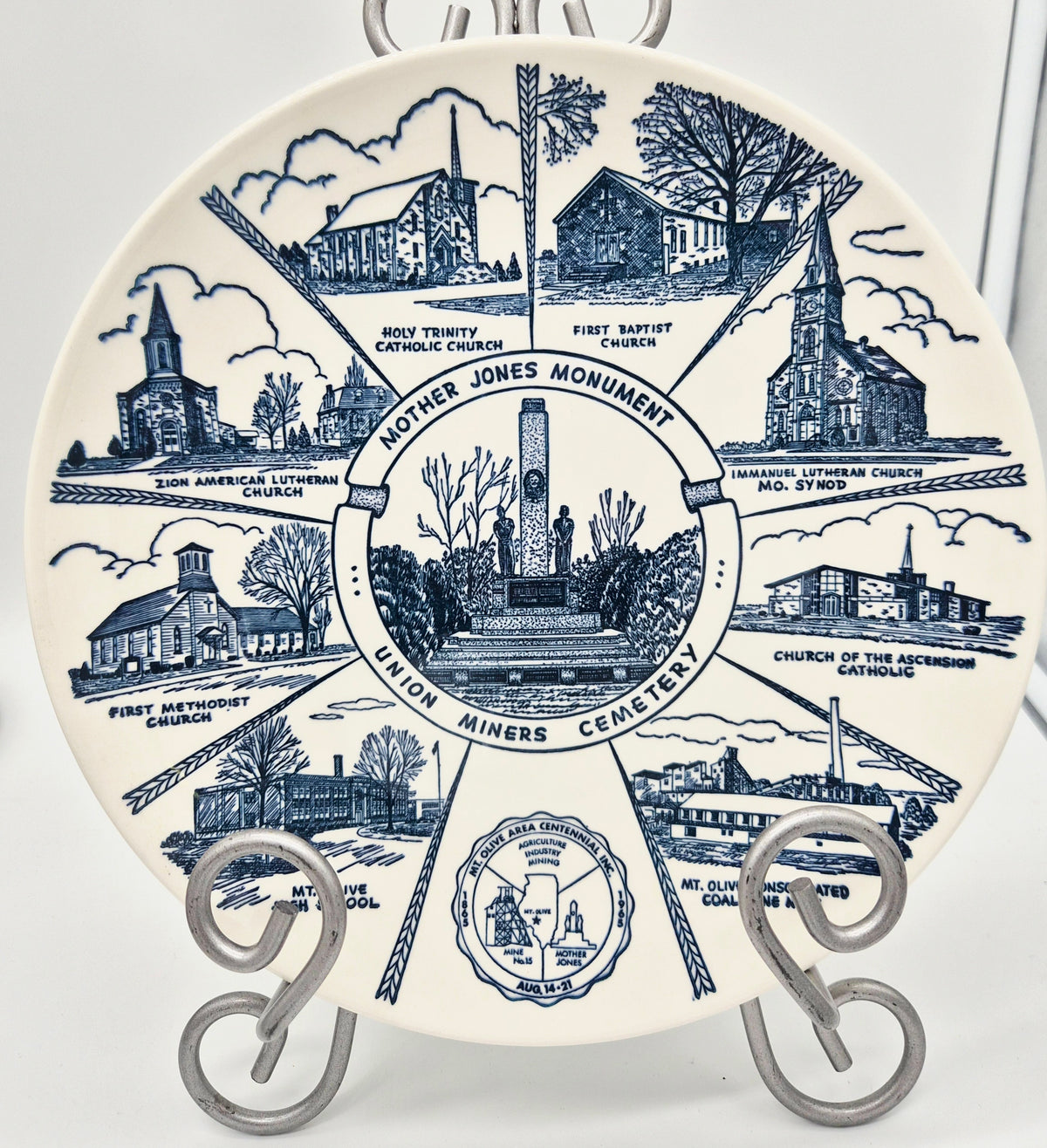 Mt Olive mother Jones monument decorative plate