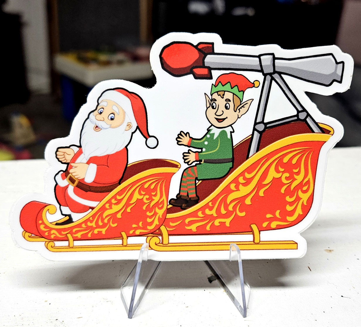 Santa's Davy Crockett (Sticker)