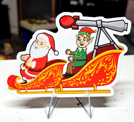 Santa's Davy Crockett (Sticker)