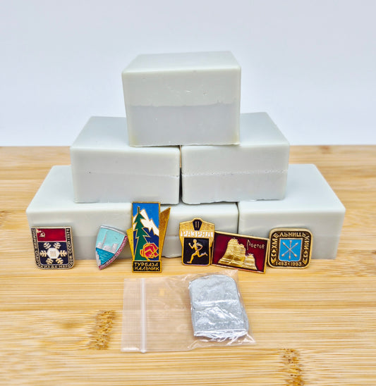 Soap with a soviet pin inside