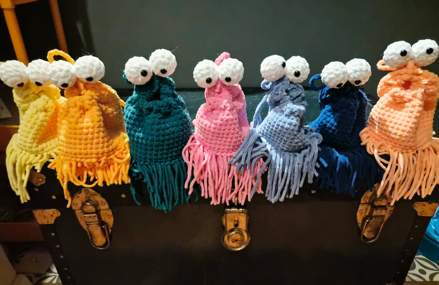 Handmade Drawstring Yip Yip martian bags