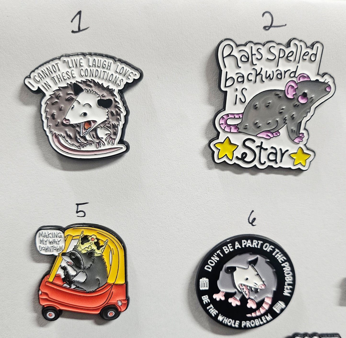 Possum pins