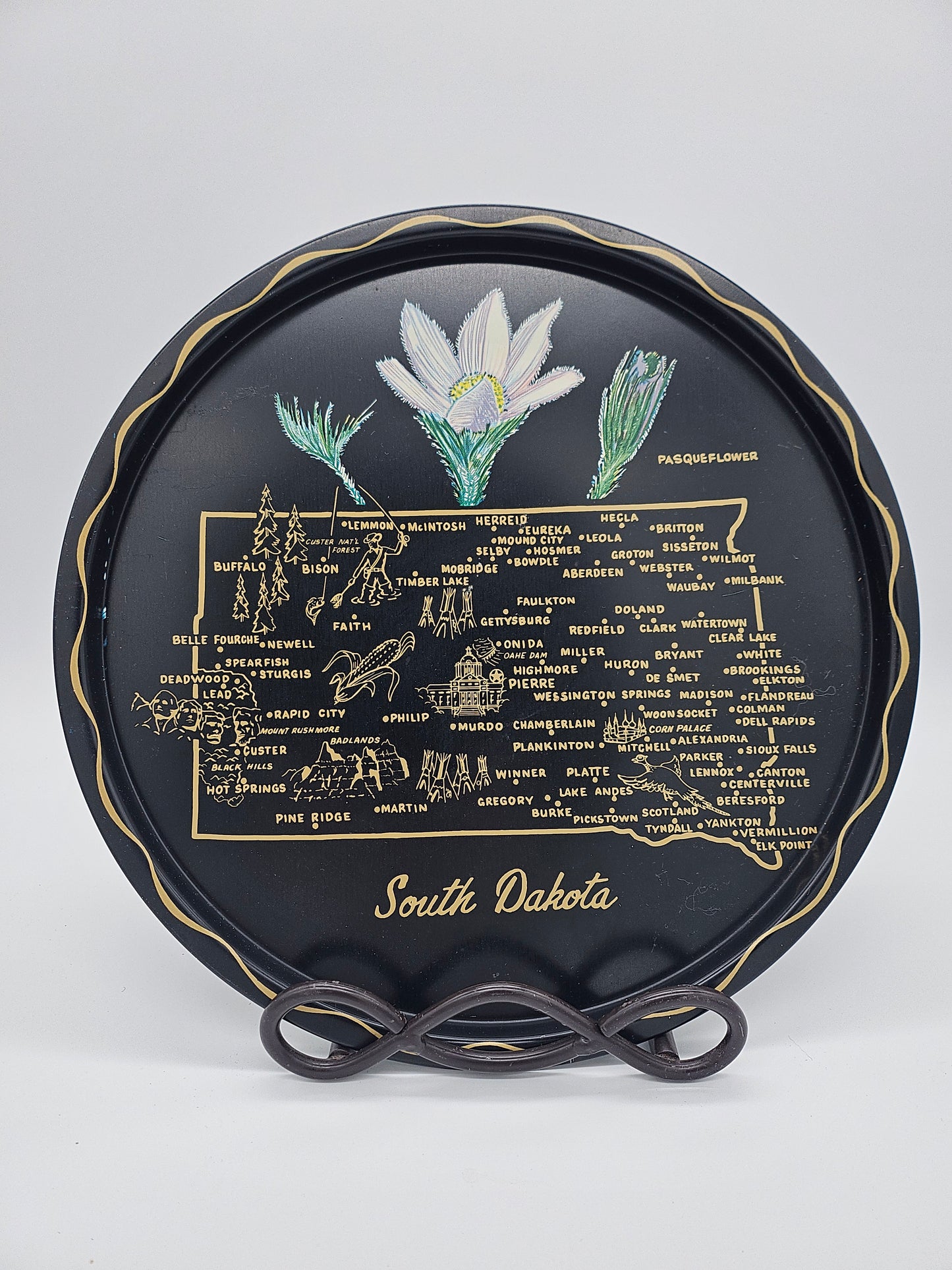 South Dakota painted serving tray