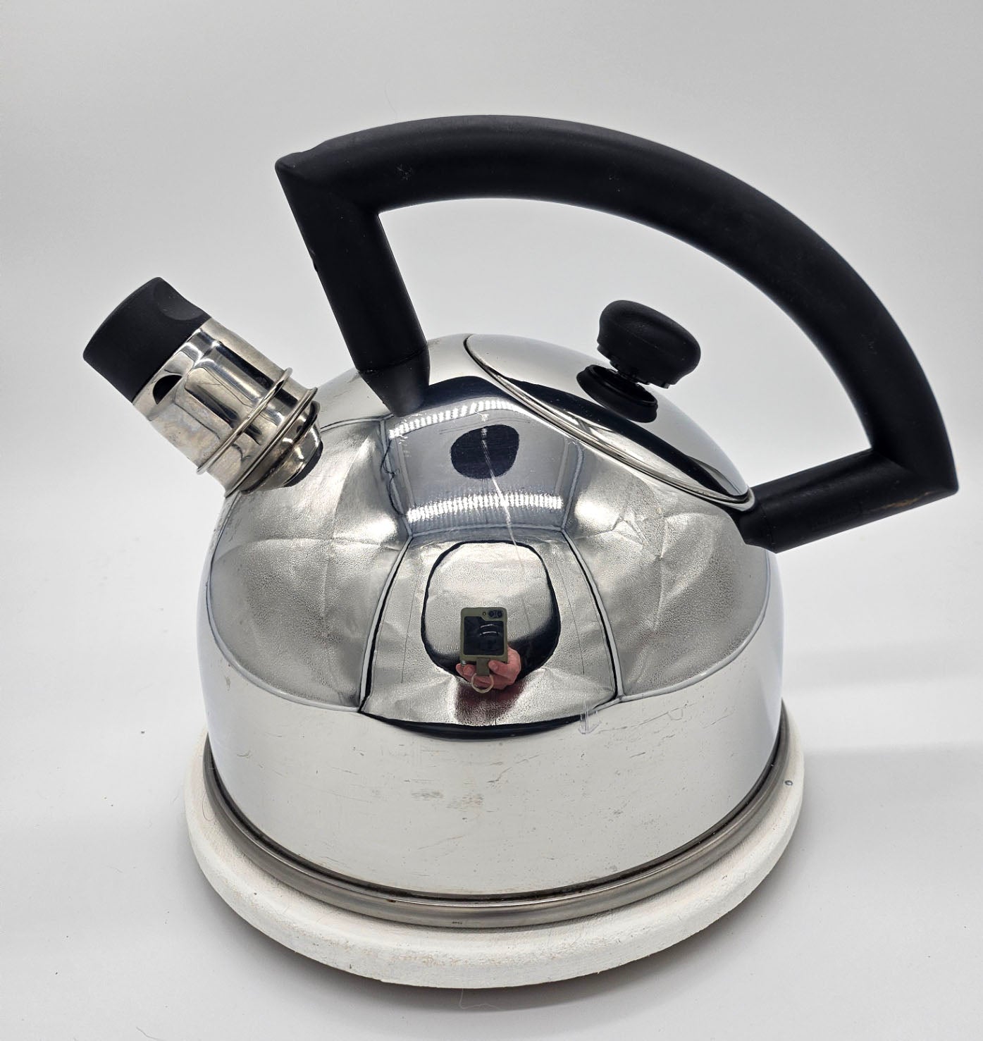 Berndes Stainless Steel Midcentury Whistling Tea Kettle